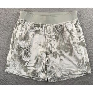 Born Primitive Mens 30 White Camo Lined 7 Inch Training Gym Workout Shorts